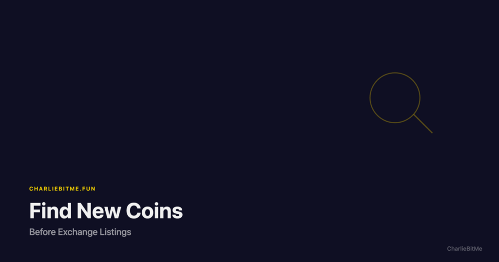 Find New Crypto Before Listing - Charlie Bit Me